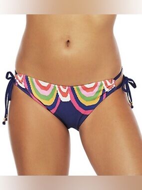 New Trina Turk Rainbow Swirl Loop Side Bottom Size 10